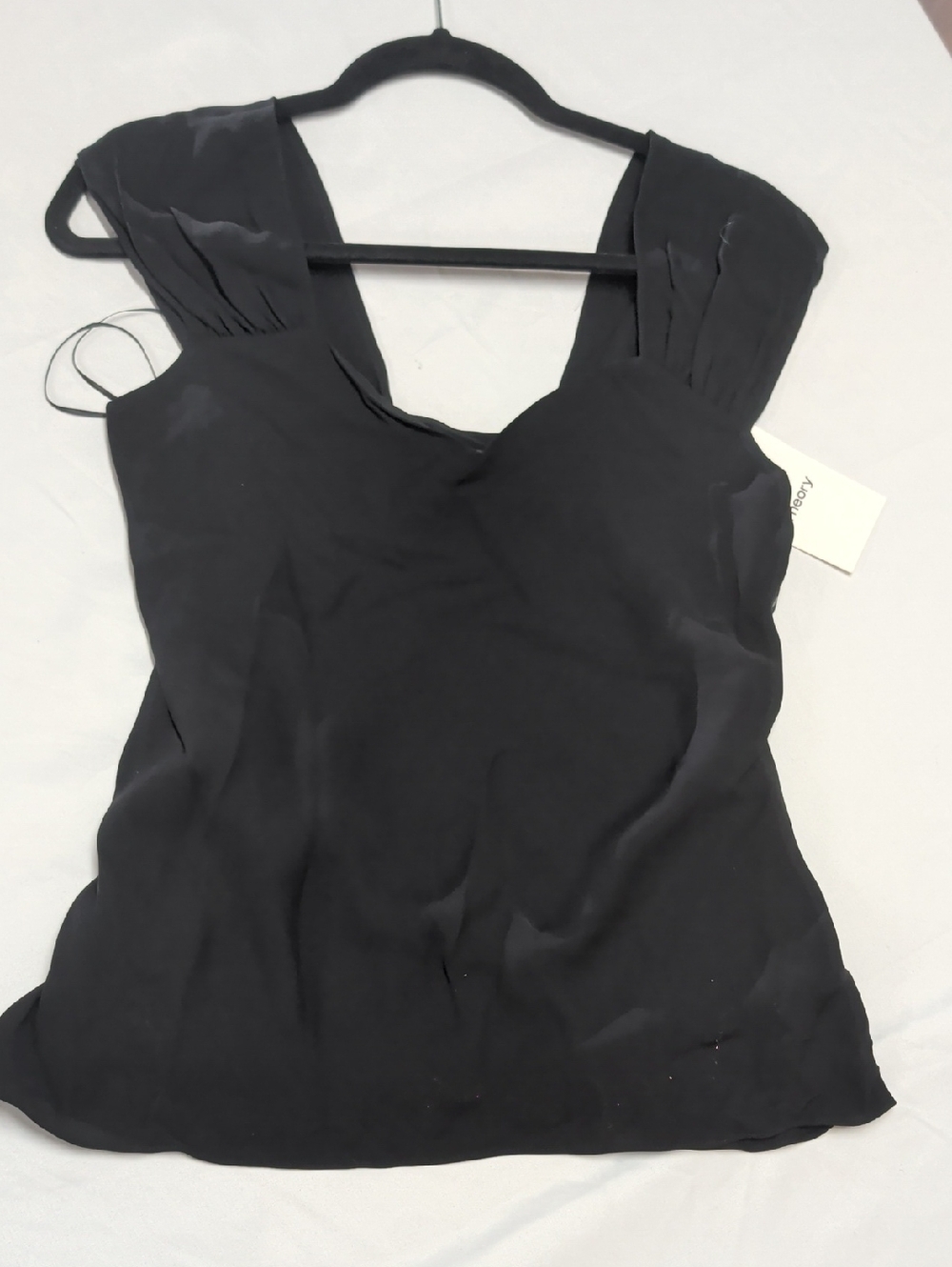 Theory Black Sleeveless V-Neck Camisole NWT Size S